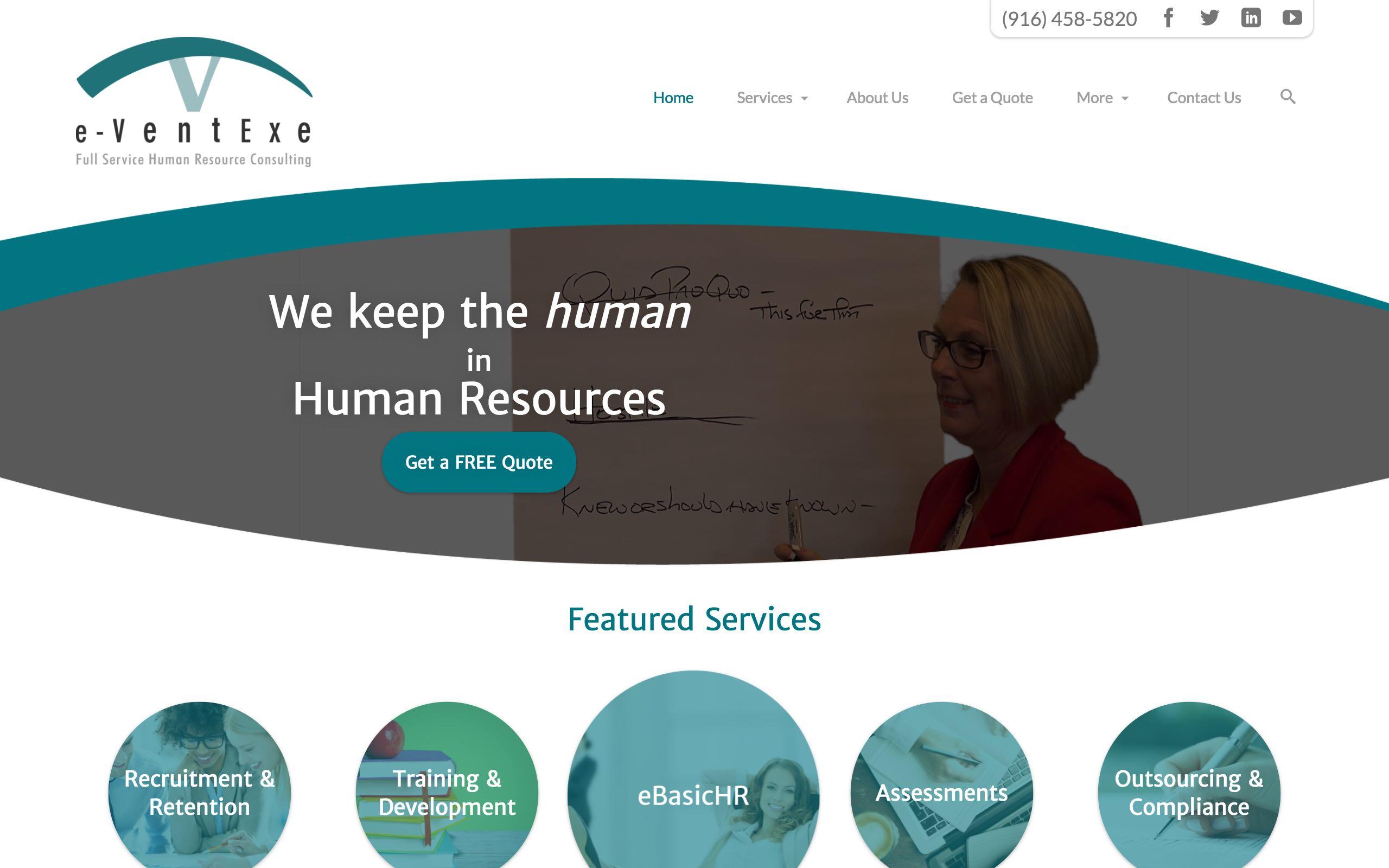 HR Company Website with Custom Video Header