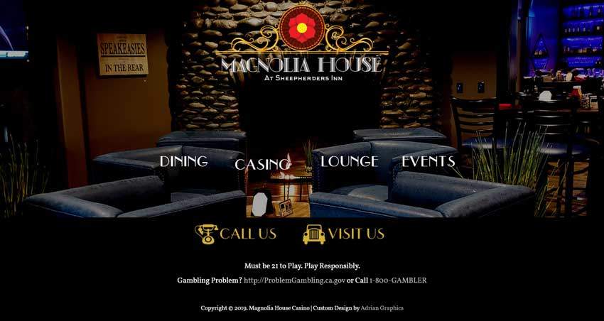 Magnolia House Casino Web Design Adrian Graphics