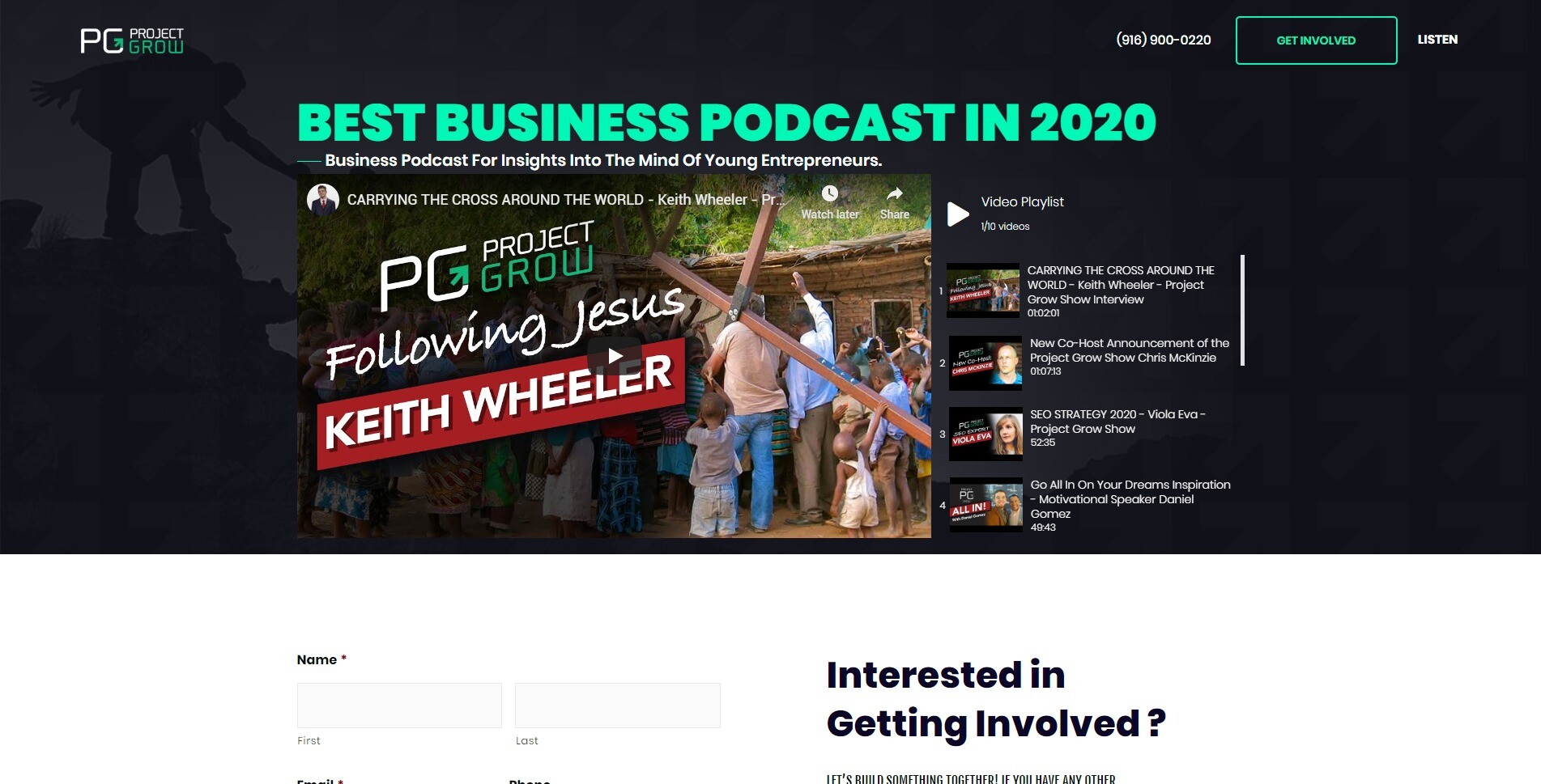 Project Grow Business Podcast Web Design Sacramento