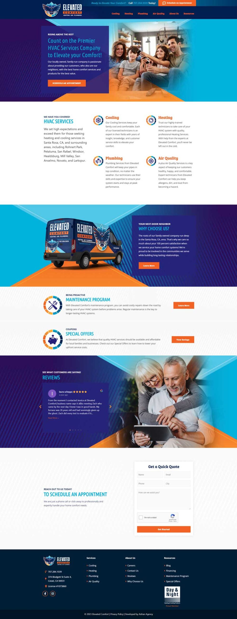 HVAC marketing services - Adrian Agency - RESPONSIVE Website Design