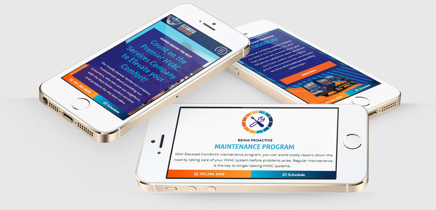HVAC marketing services - Adrian Agency - mobile Website Design