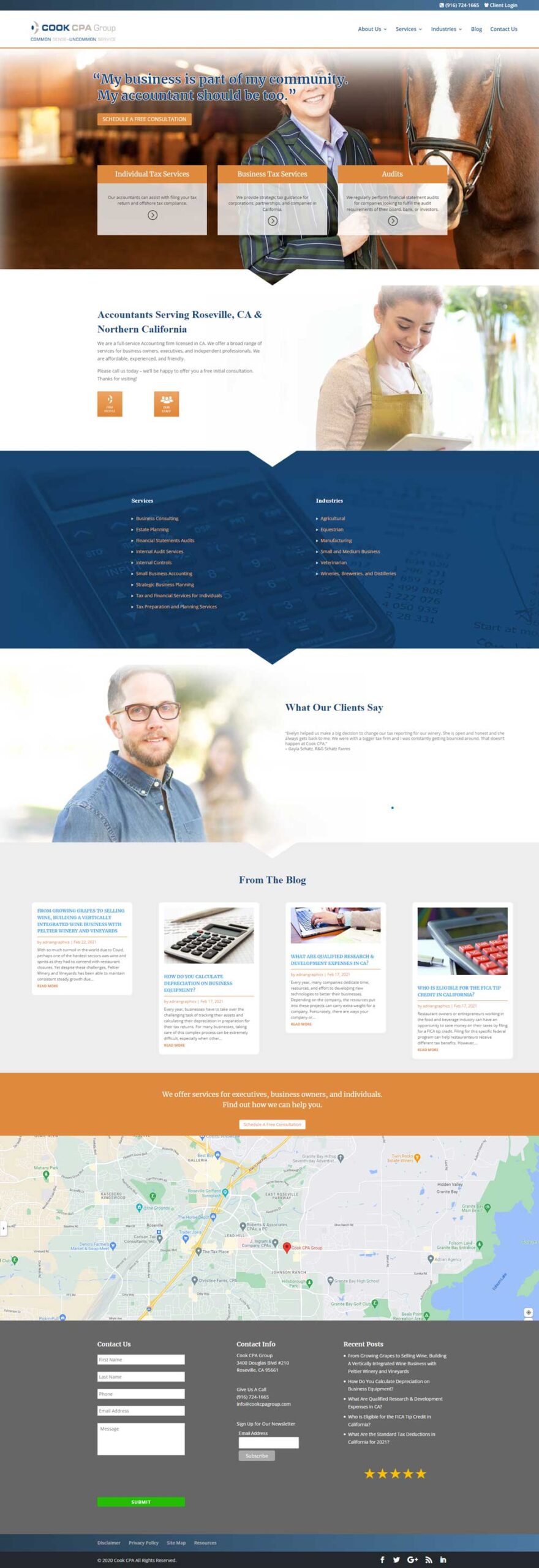 Cook CPA Marketing Case Study - Adrian Agency - responsive web design